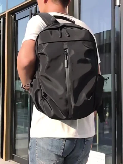 Laptop de viagem masculino mochila de computador logotipo personalizado com porta de carregamento USB Mochila esportiva Business Casual Gym Mochila Bolsa Estudante Adolescentes Mochila